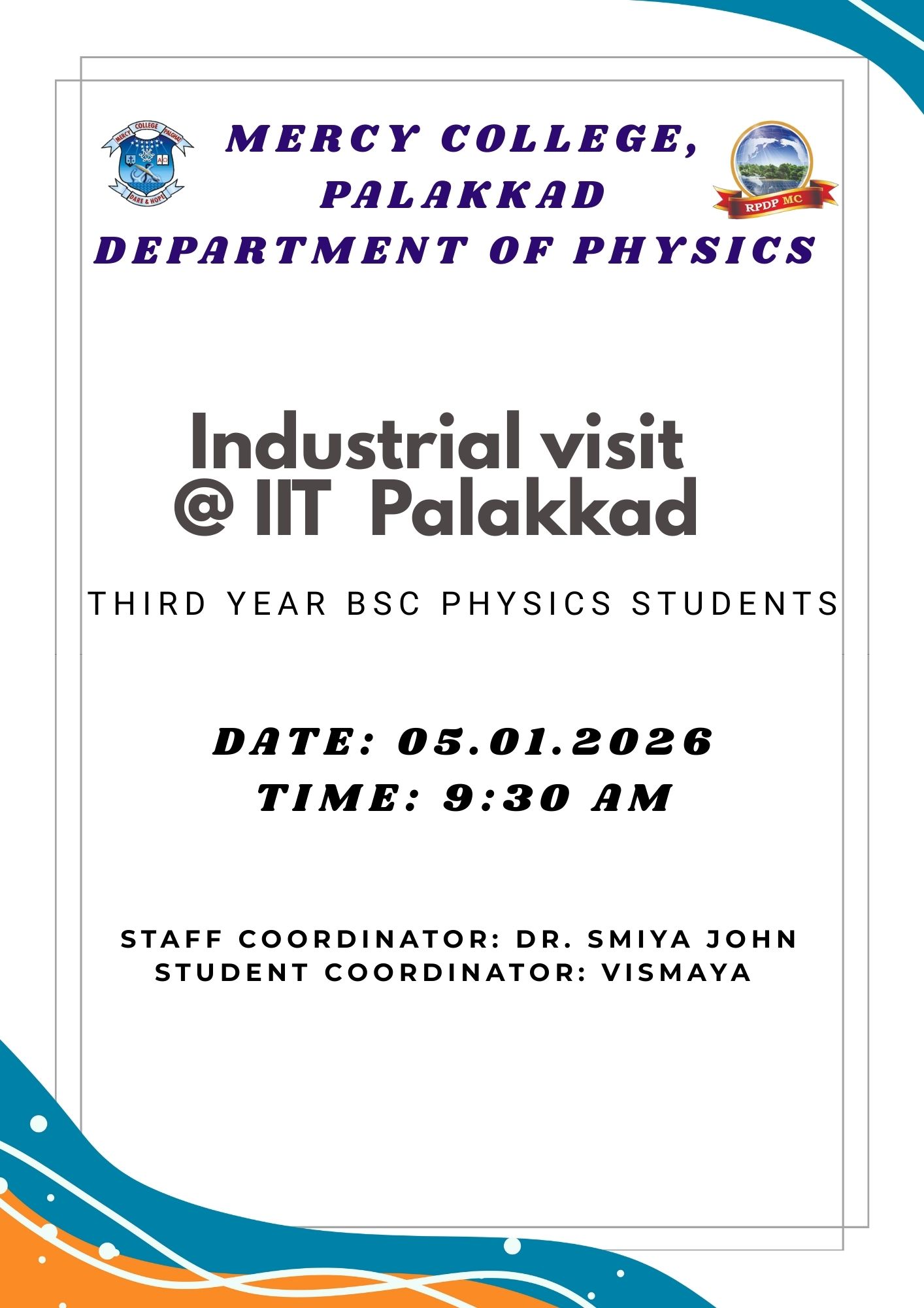 INDUSTRIAL VISIT AT IIT PALAKKAD