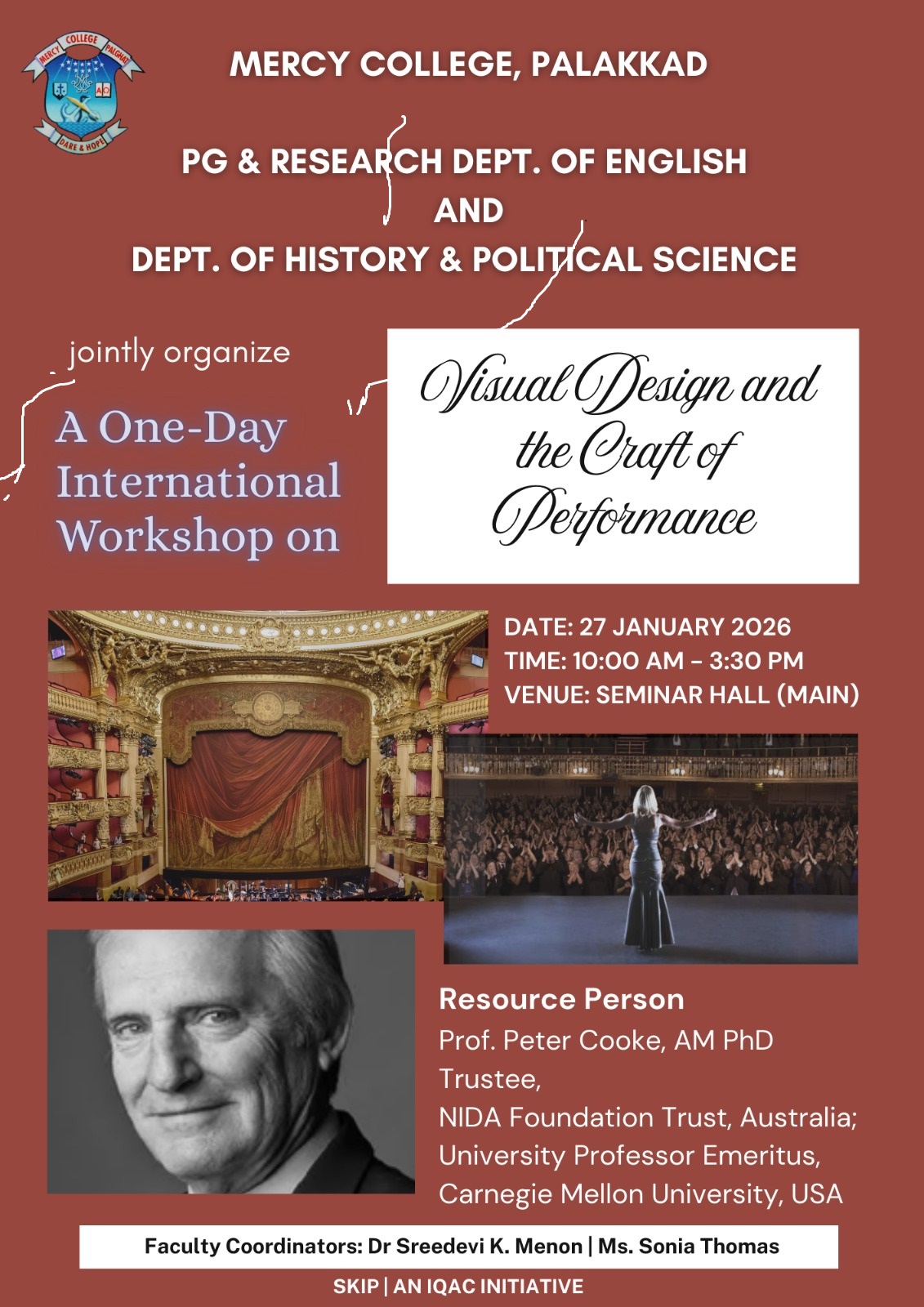 One-day International Workshop: Visual Design And The Craft of Performance