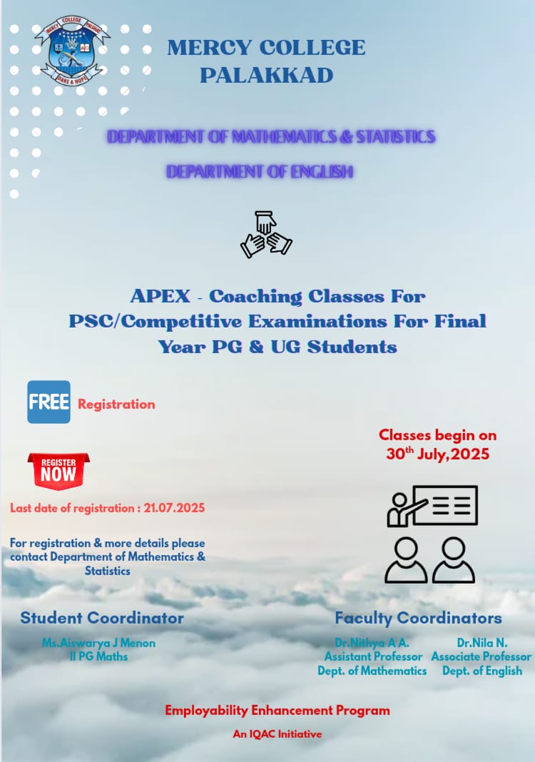 Apex,  PSC Coaching Classes: Collaborative Activity with the Department of Mathematics