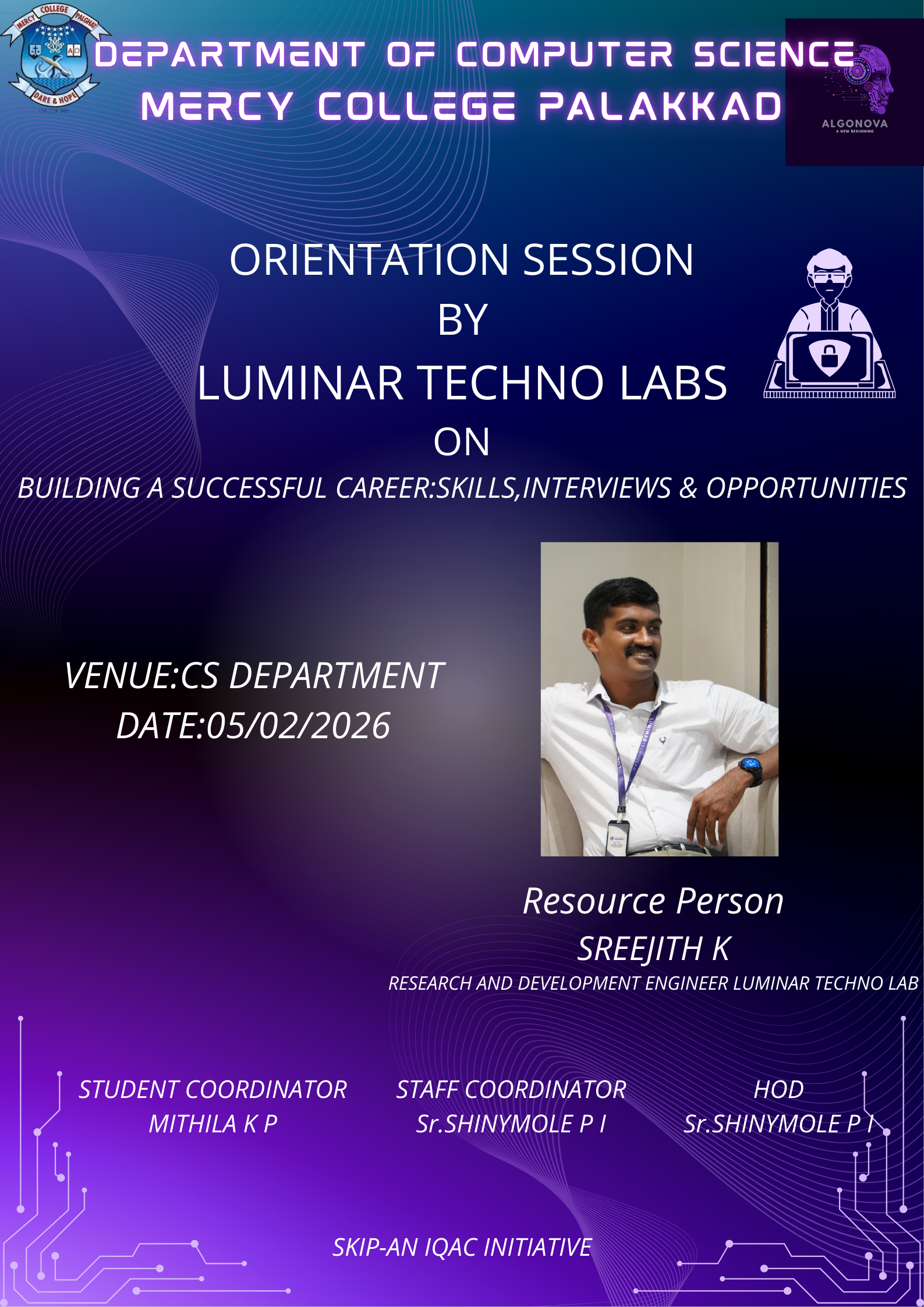ORIENTATION SESION BY LUMINAR TECHNO LABS