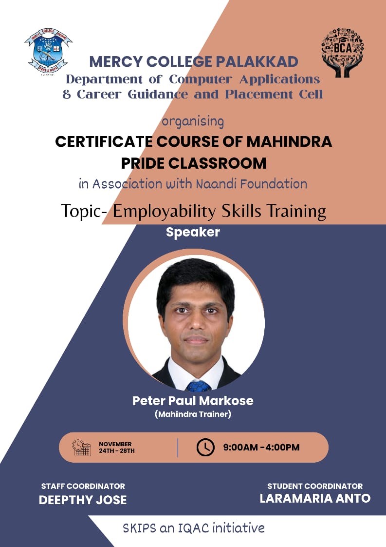 MAHINDRA PRIDE CLASSROOM - 24/11/2025 - 28/11/2025