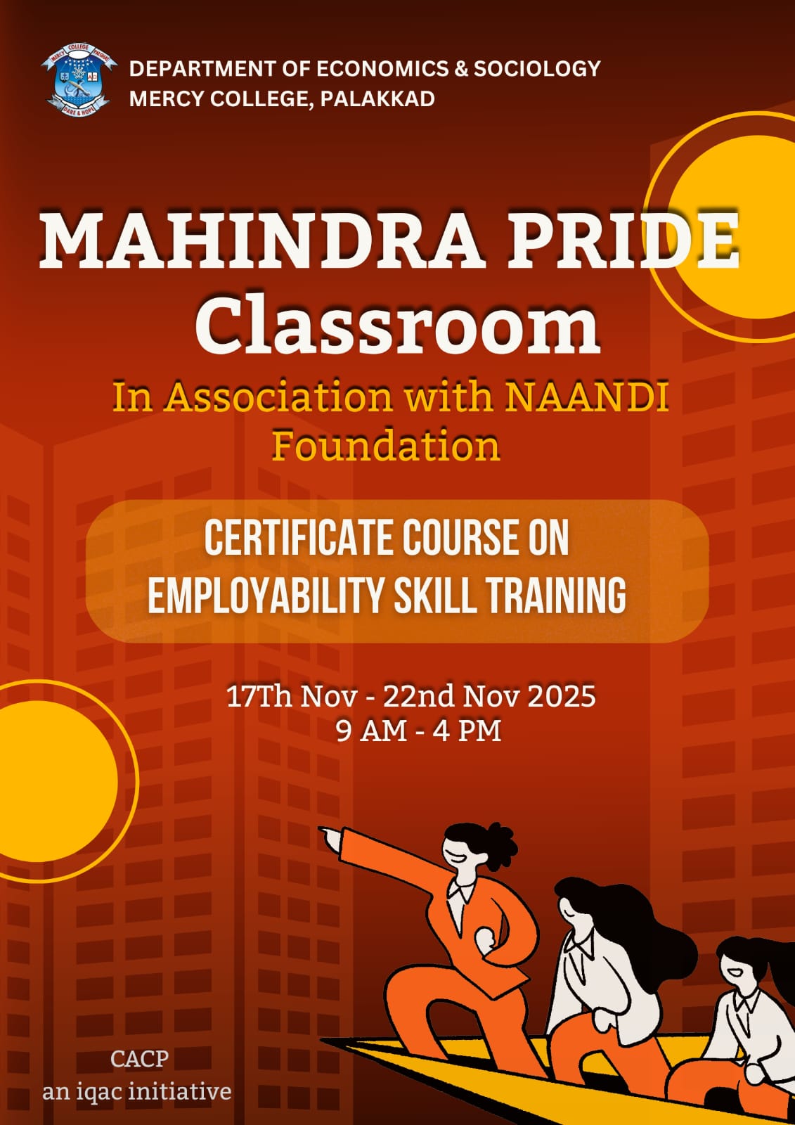 CERTIFICATE COURSE IN ASSOCIATION WITH MAHINDRA PRIDE CLASSROOM