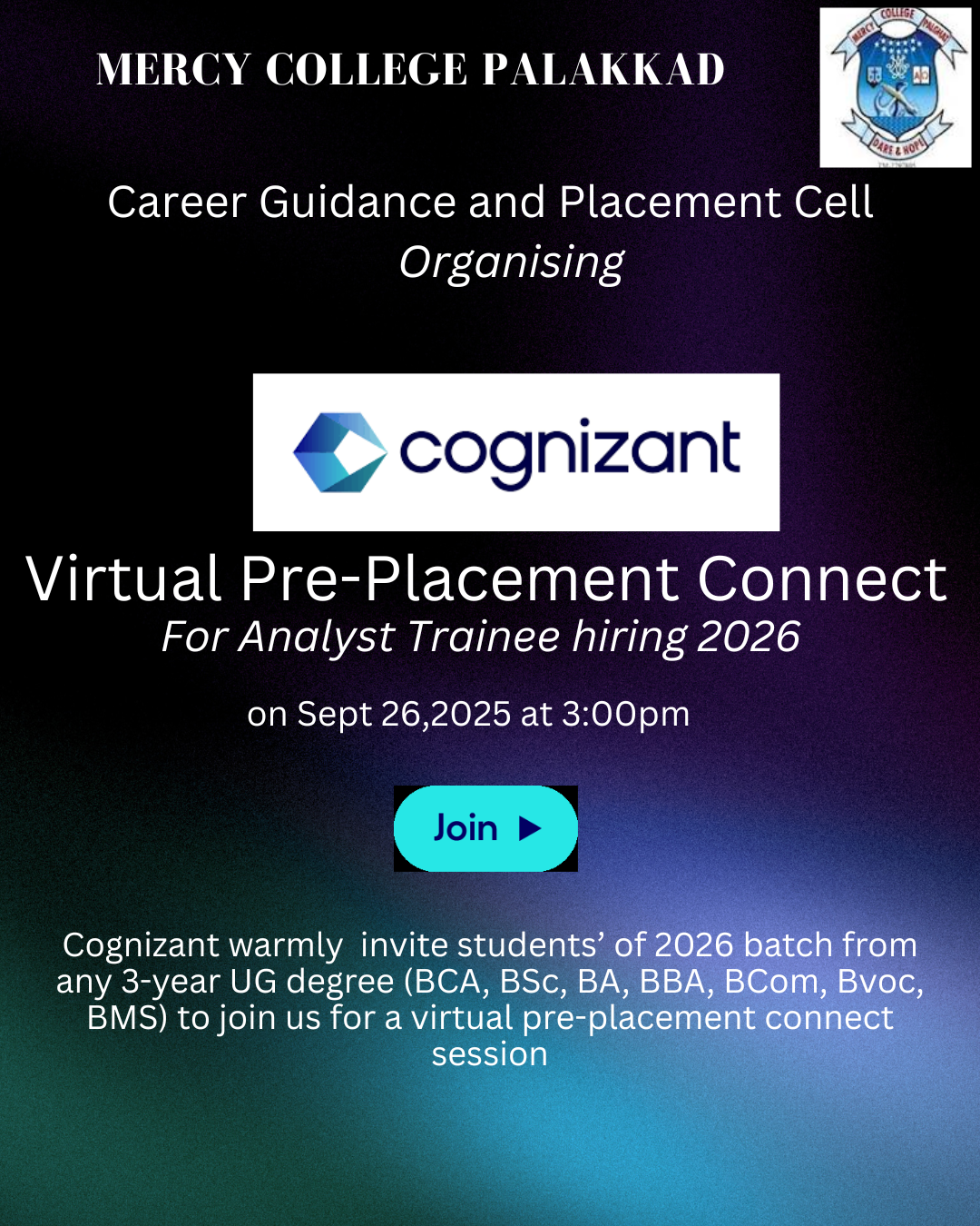 Pre-Placement Connect by Cognizant.