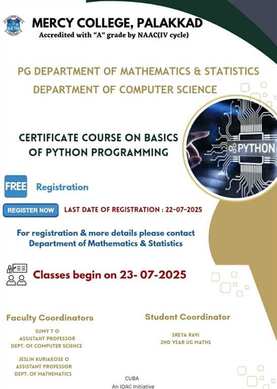 CERTIFICATE COURSE ON PYTHON.