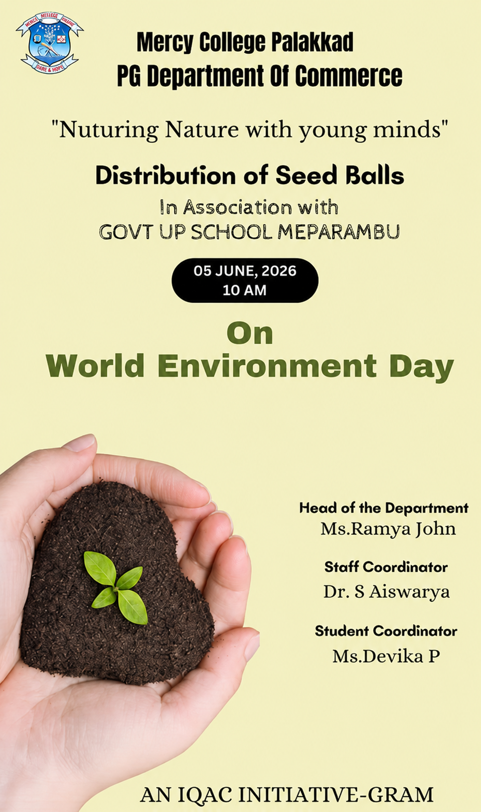 World Environment Day Observance - Distribution of seed balls.