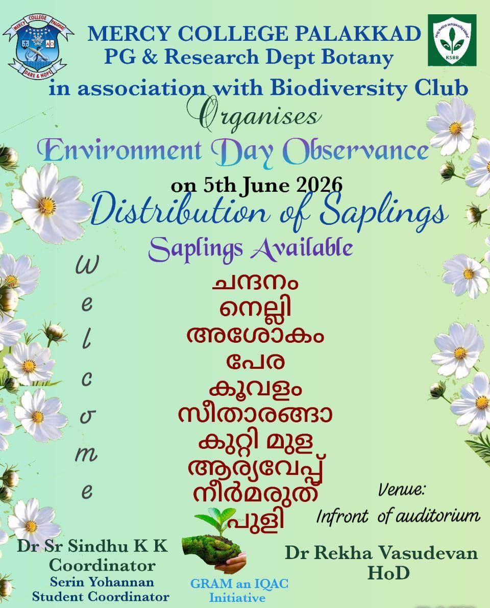 ENVIRONMENT DAY OBSERVANCE - DISTRIBUTION OF SAPLINGS