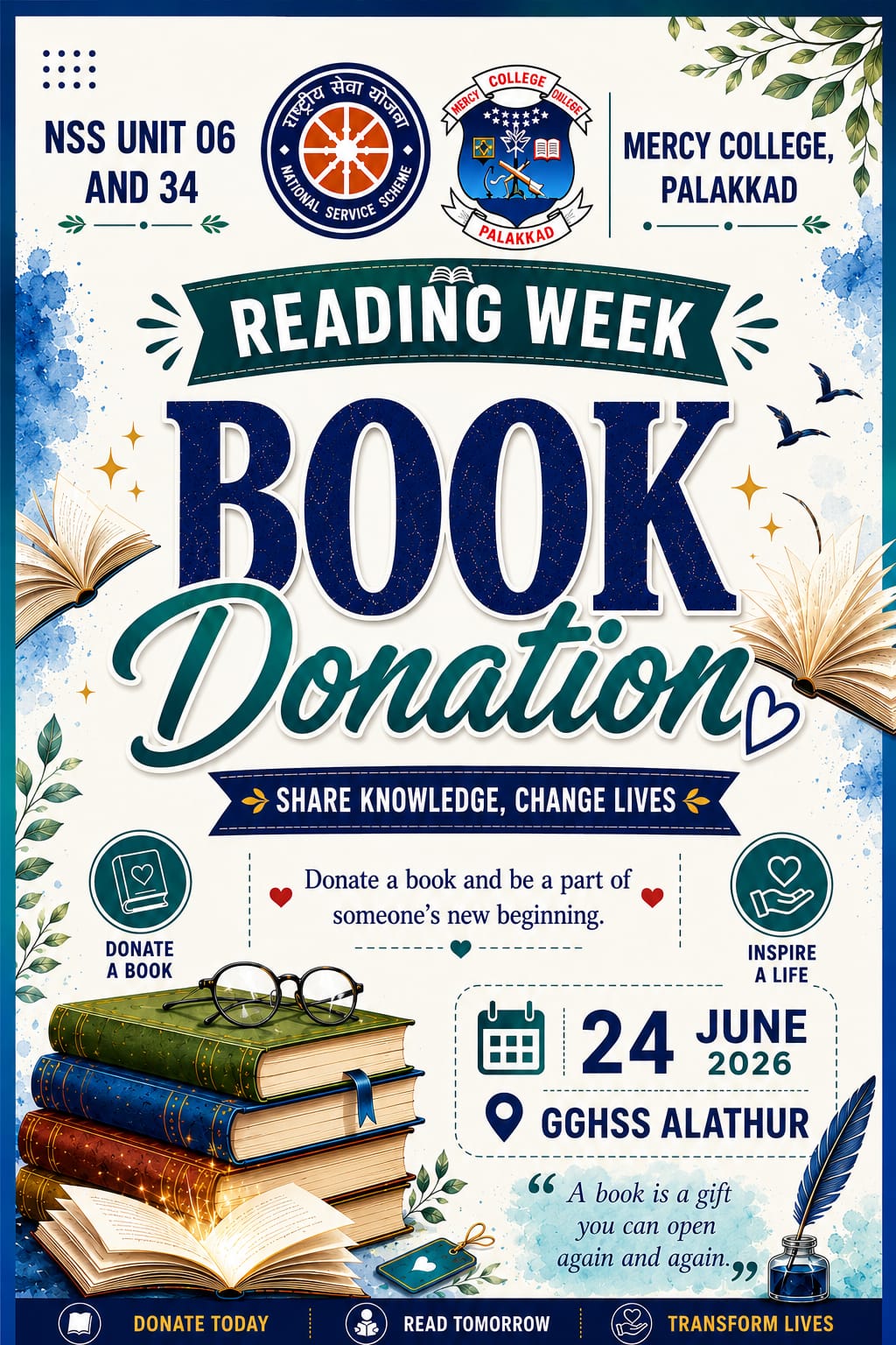READING WEEK -  BOOK DONATION