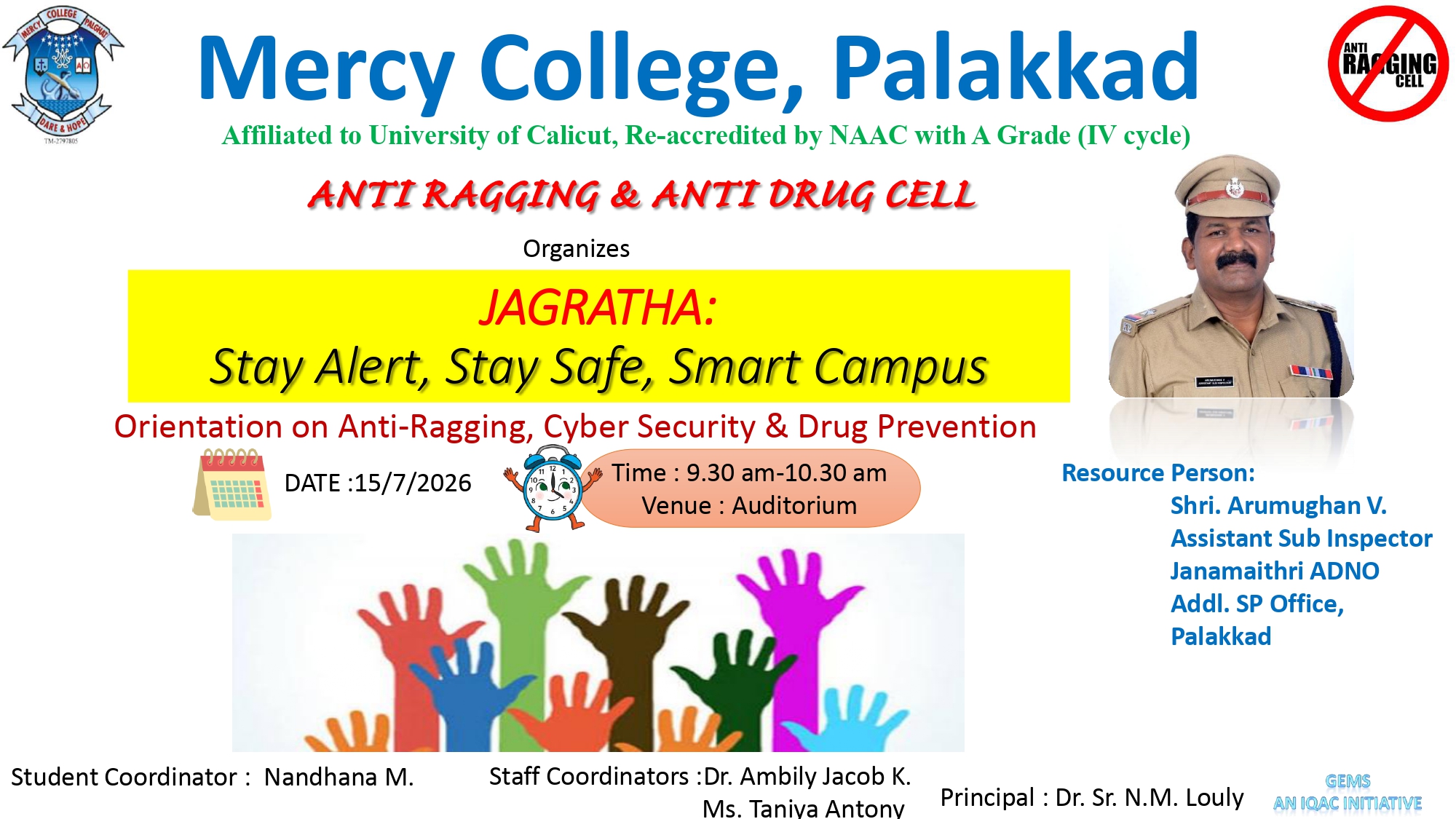 JAGRATHA : Stay Alert, Stay Safe, Smart Campus