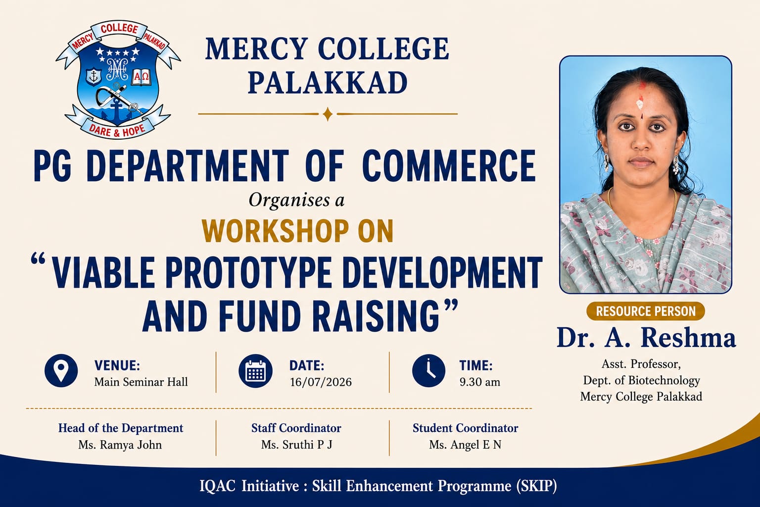 Workshop on Viable Prototype Development and Fund Raising