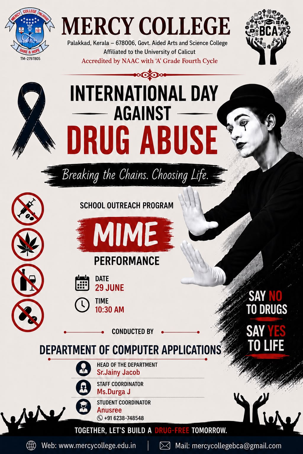 INTERNATIONAL DAY AGAINST DRUG ABUSE - MIME PERFORMANCE