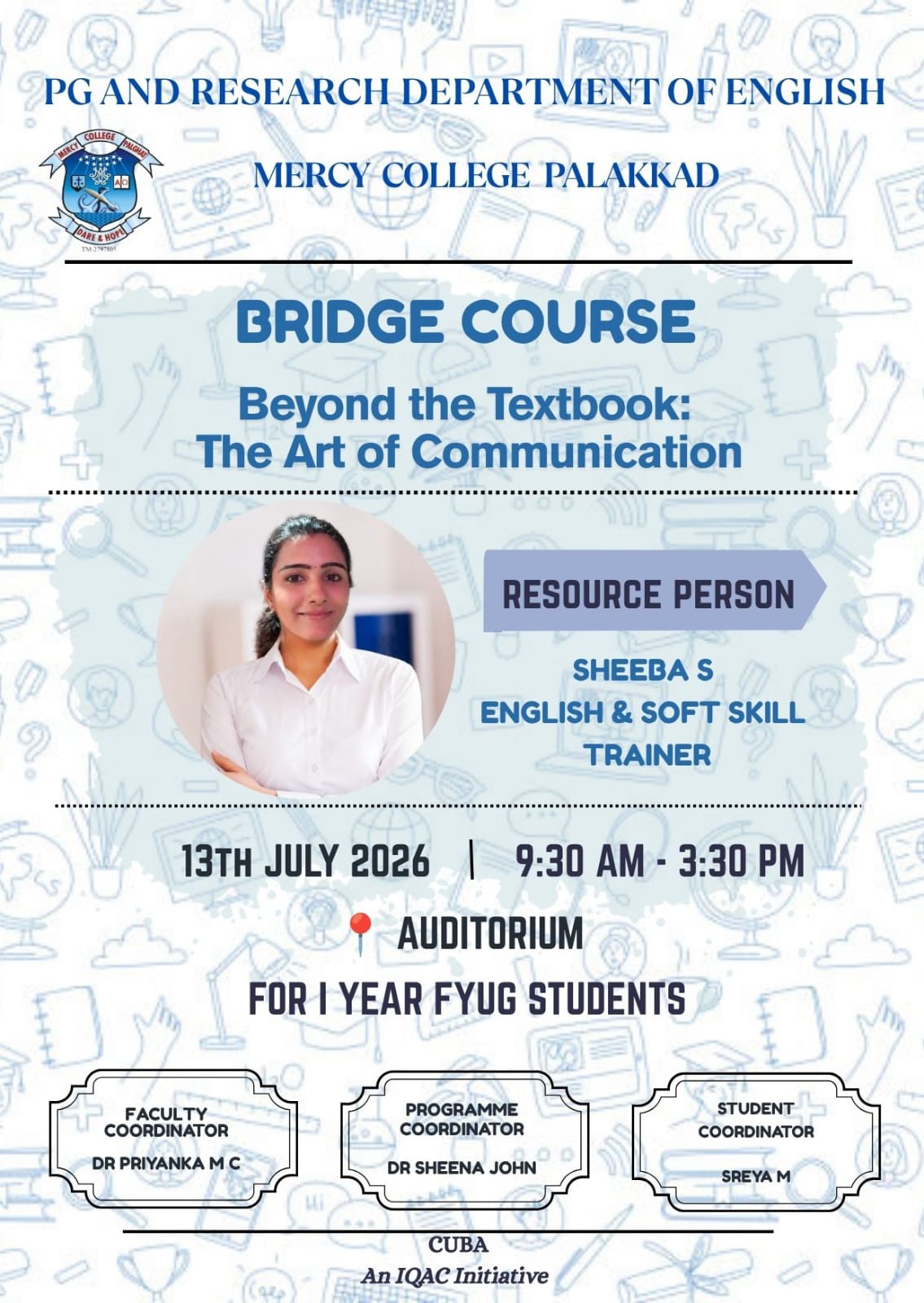 BRIDGE COURSE : BEYOND THE TEXTBOOK , THE ART OF COMMUNICATION