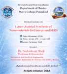 LASER ASSISTED SYNTHESIS OF NANOMATERIALS FOR ENERGY AND SERS