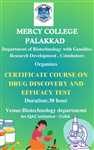Certificate Course on Drug Discovery and Efficacy Test