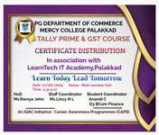 Tally Prime and GST Course Certificate Distribution